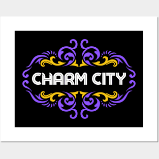 CHARM CITY COOL COLORFUL FRAME DESIGN Posters and Art